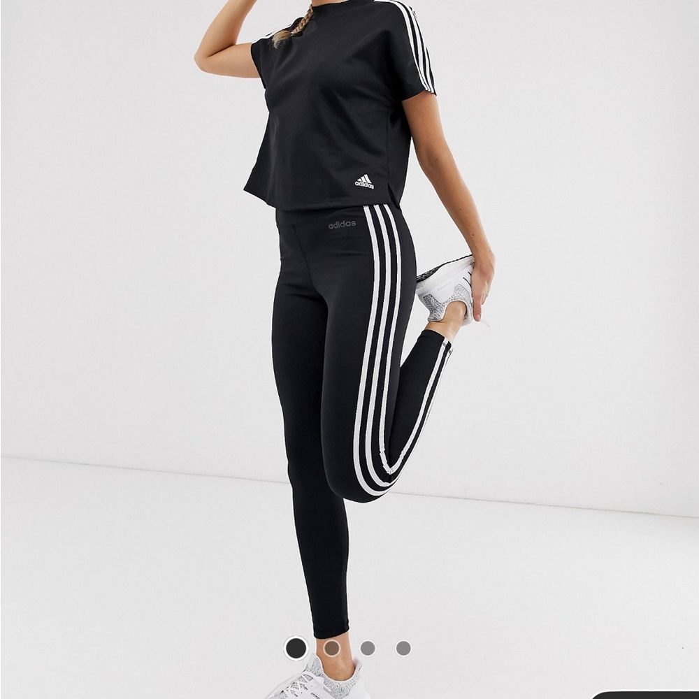 - Adidas  striped leggings NWT